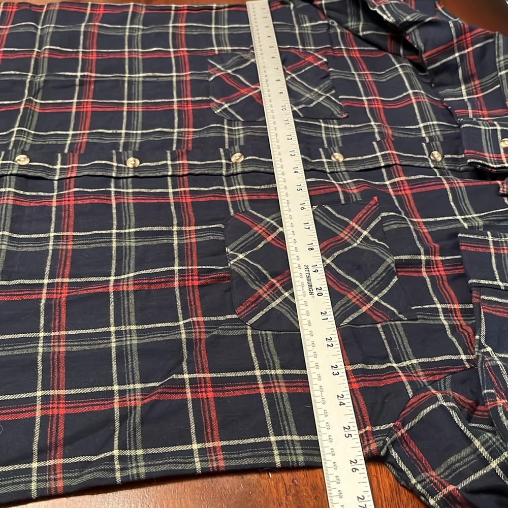 Men's Big Mac Blue and Red Plaid Shirt Large - Picture 3 of 7